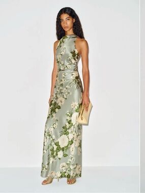 jillian silk dress pear Reformation Jillian Dress Pear